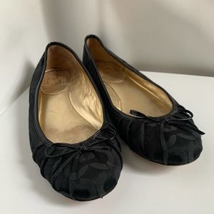 Coach Black Slipper Flats Size 8.5